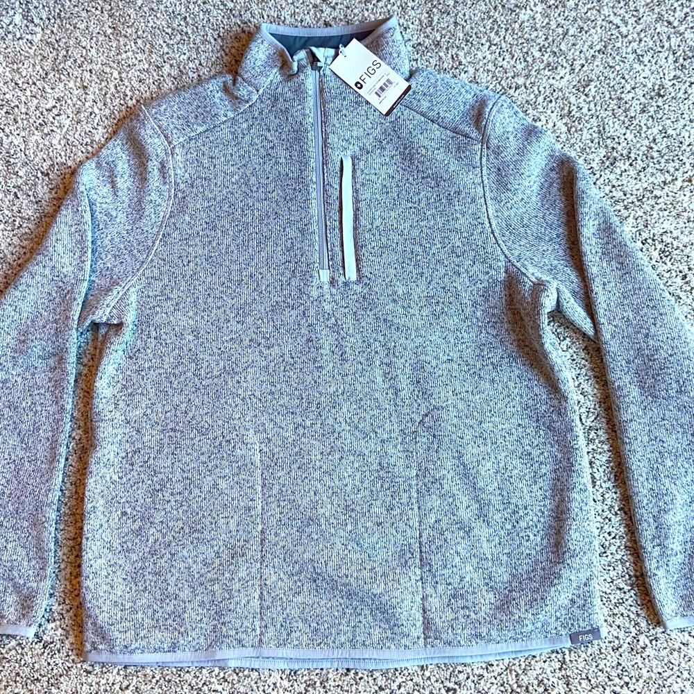 NWT Figs On Shift women’s 1/2 zip sweater. Size large